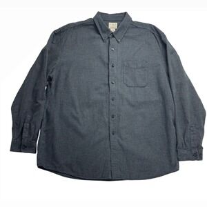 LL Bean Traditional Flannel Men Button Down Shirt XXL Gingham Check Long Sleeve
